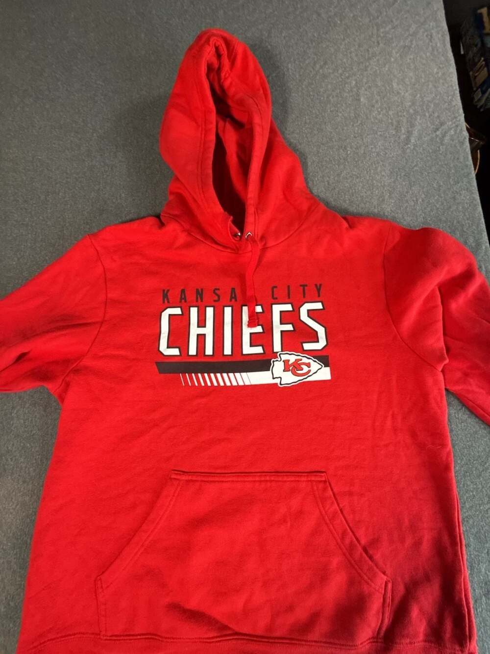 NFL Team Apparel Kansas City Chiefs Red Hoodie Sweatshirt Size Large